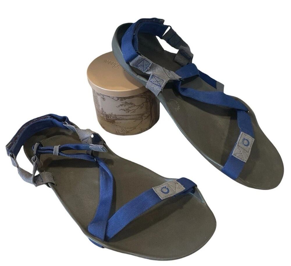 Xero Shoes Z-Trail EV Sandals Men's Size 11 Blue, Gray -Barefoot Minimalist